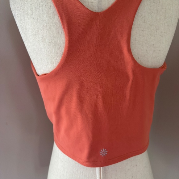 Athleta Conscious Crop Train Logo Bra Top | Soft Persimmon | D-DD Size Large - Picture 6 of 8